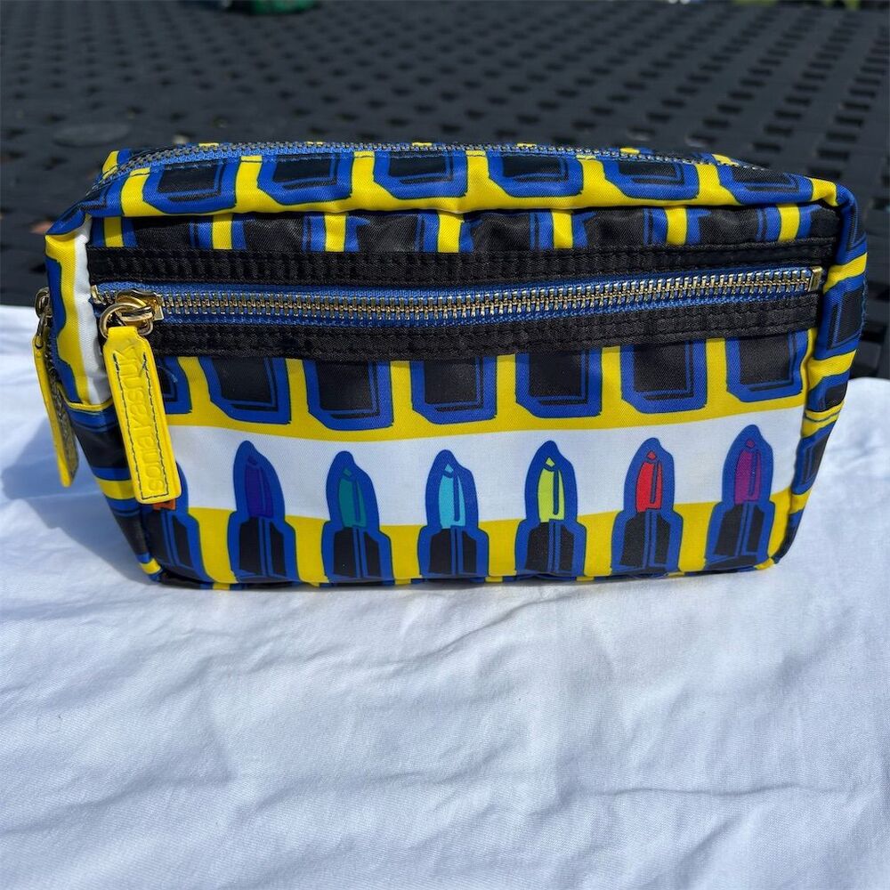 Sonia Kashuk‎ Lipstick Print Multicolor Clutch Makeup Bag Women